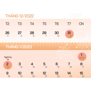 Lịch nghỉ tết 2023 chính thức